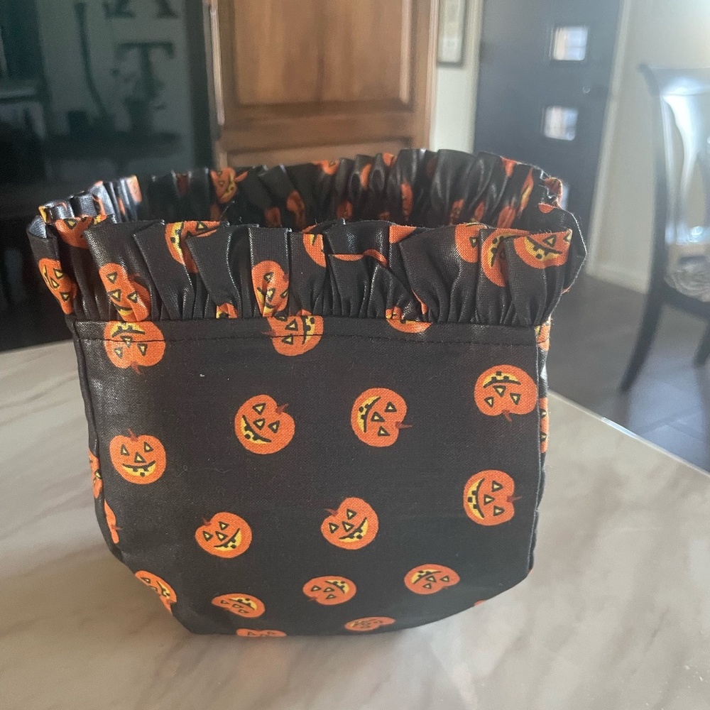 VTG LONGABERGER 1996 JACK O LANTERN/PUMPKIN  BASKET LINER NEW